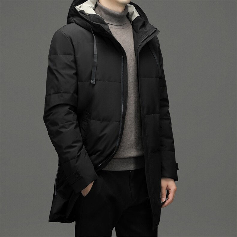 BWDF-6钱塘2020-2中年男士商务休闲连帽冬季厚款羽绒服P255,男装羽绒服,钱塘207-2