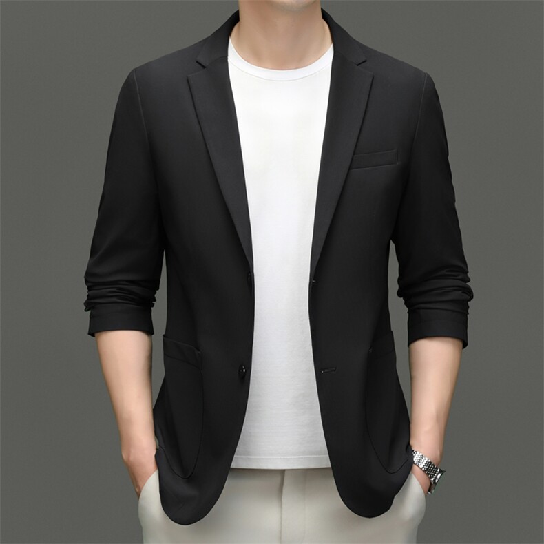 秋季新款西装男西服简约外套西服商务休闲小西装单西图片