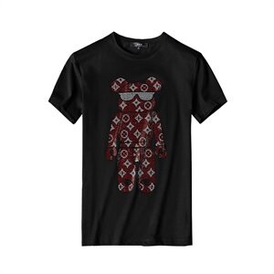 2021夏季丝光棉烫钻短袖T恤 711-875 P65 M-5XL （假模）图片