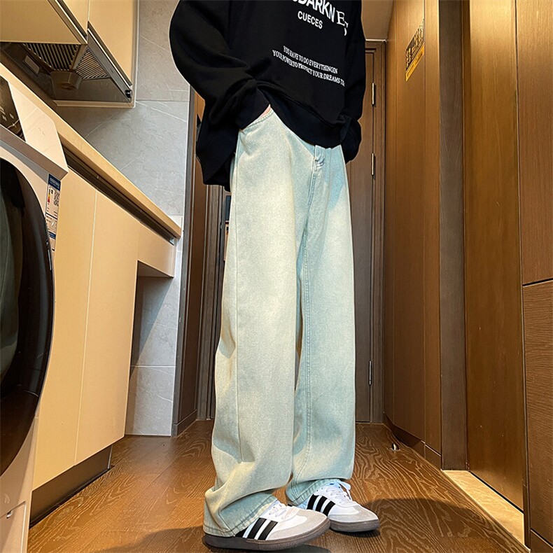 加长版裤子男高个子水洗微喇牛仔裤185cm110直筒KZ008P60加绒70,男装牛仔裤,电商B312