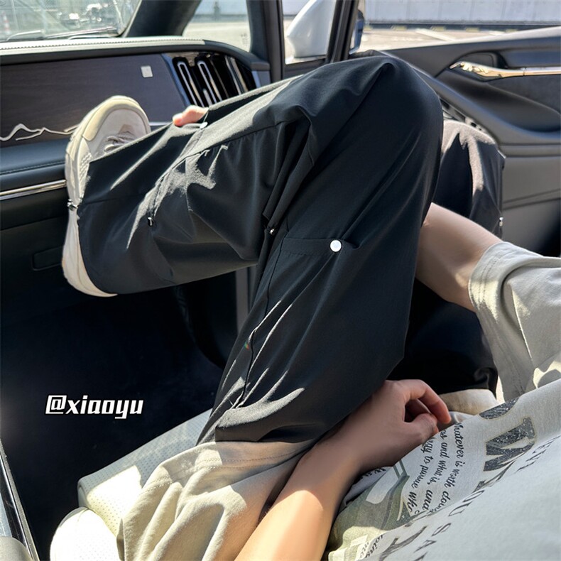 XZ616夏季冰丝薄款铆钉伞兵裤工装裤休闲长裤TY2487特P35控68,男装工装外套,星座512A（原616）