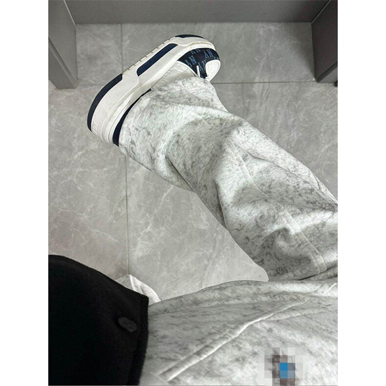 春装高品质扎染刺绣工艺弯刀卫裤男重磅复古垂感休闲运动裤阔腿裤,男装休闲裤,电商A486