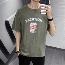 夏季男士短袖T恤圆领纯棉体恤打底衫韩版半袖上衣服潮DS664T，男装T恤，电商A102