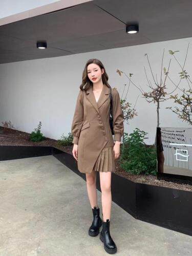 【东方名裳】2021年秋款风衣式连衣裙，女装风衣，东方名裳