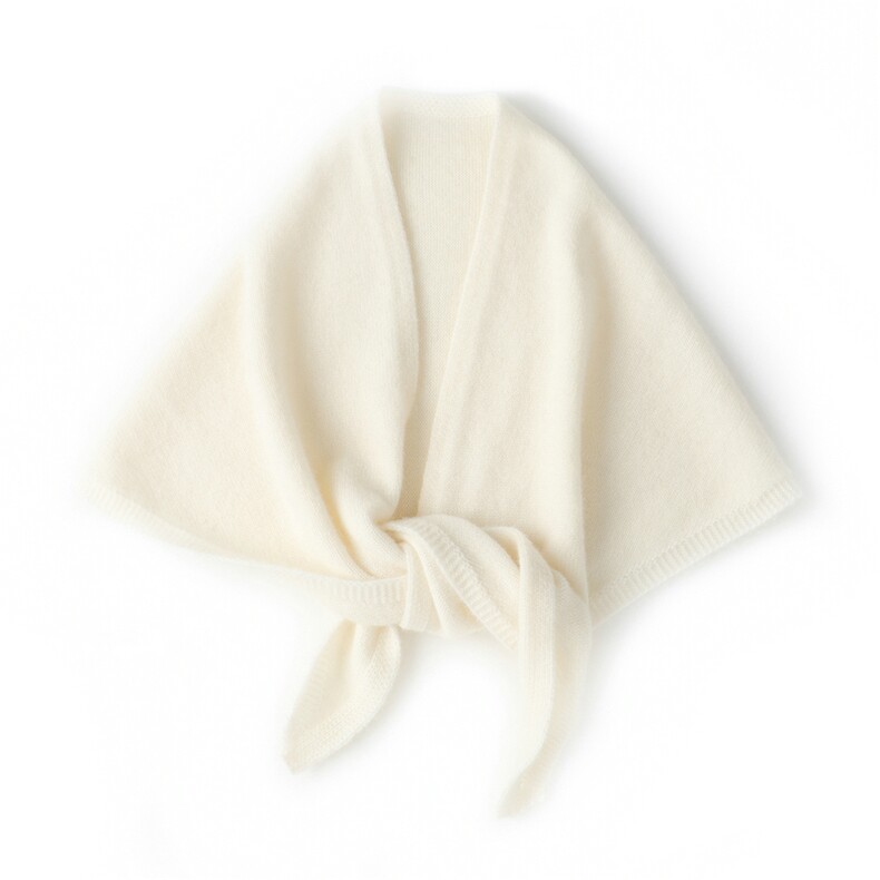 2025时尚百搭通勤简约休闲平面纯色三角巾，围巾，朝思纯山羊绒