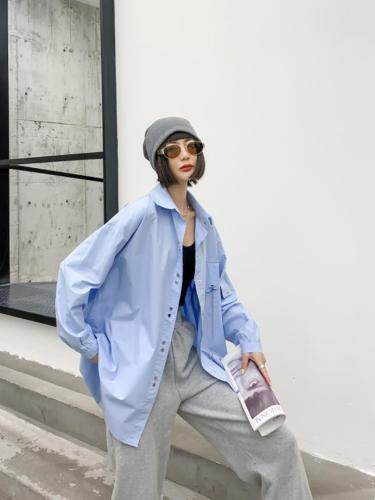 秋款简单款衬衫，女装衬衫，品炫姿