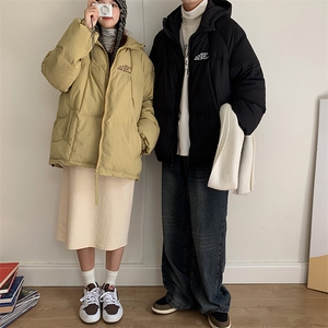 EQ335 小众设计感冬季连帽面包服男女情侣装外套2024新款加厚棉服图片