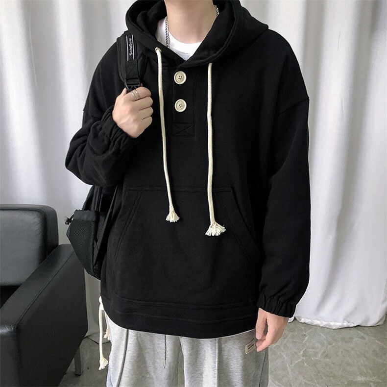 现货高品质棉卫衣外套男套头宽松休闲个性连帽上衣W666P60,男装卫衣,电商A351