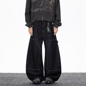 有货。。街头牛仔裤男ins潮牌宽松休闲裤子春秋直筒裤RK3364-P52图片