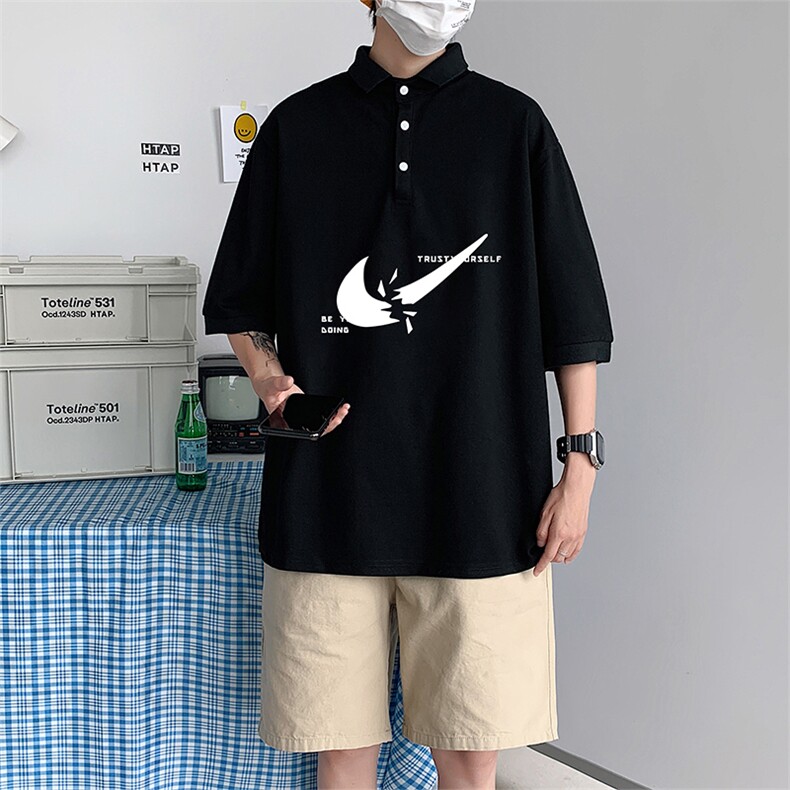 PL57111-P35翻领短袖polo衫男大码胖子半袖t恤男有领保罗衫模特,男装Polo衫,电商A040