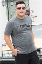 男加肥加大码圆领短袖T恤印花5032-1_T80(M-4XP405XL-9XLP45)，男装T恤，星座1516-1