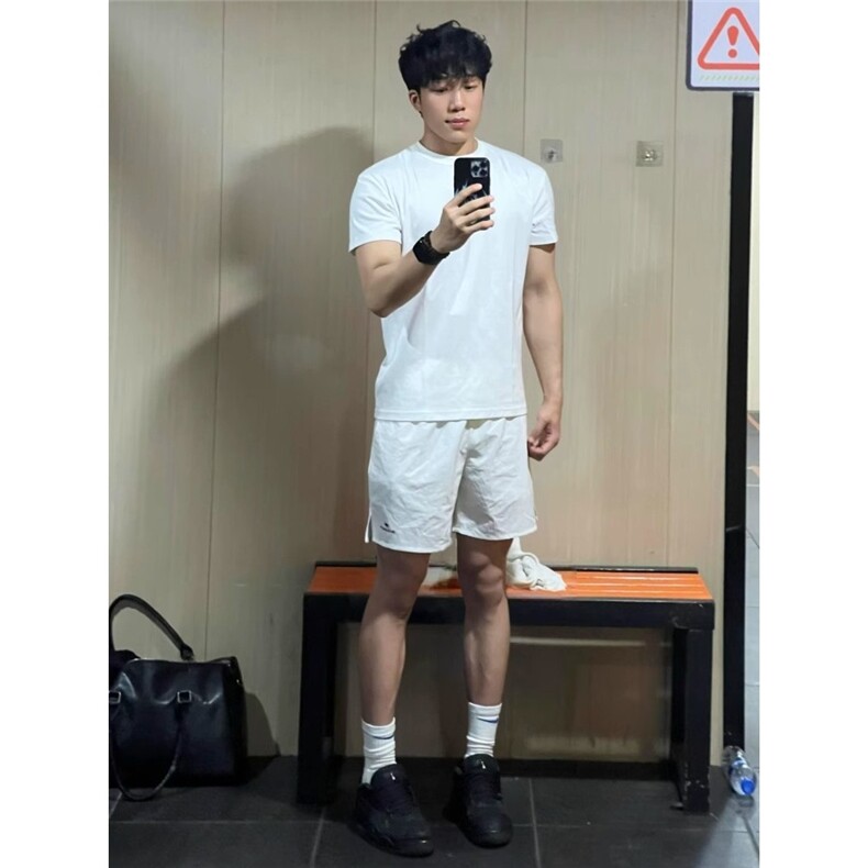 夏季薄款短裤运动新款休闲凉感潮流速干男士宽松外穿运动裤五分裤,男装牛仔裤,星座506A