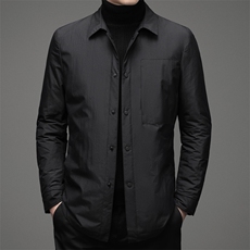 D922-1冬季新款男士羽绒服翻领外套修身白鸭绒P276，男装羽绒服，电商B360