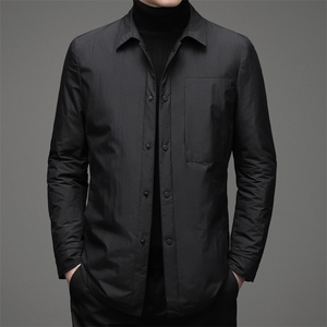 D922-1冬季新款男士羽绒服翻领外套修身白鸭绒P276图片