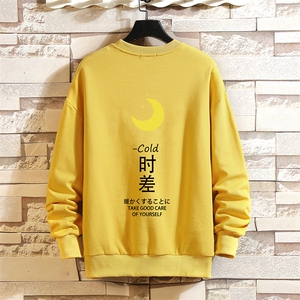 S6047-P35 春季圆领卫衣男大码韩版宽松长袖外套男 砖墙挂拍图片