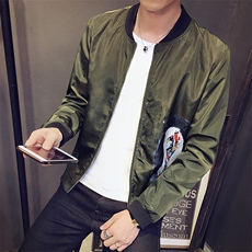 C301-JK24#秋中国风马印花夹克男士外套棒球服男上衣潮P45，男装夹克，电商C301