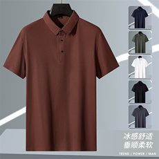 夏季新款无痕短袖Polo衫冰丝锦氨T恤HS1166-P38，男装T恤，星座1206（原A206）