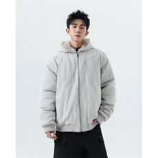 解构座山雕连帽棉服男女宽松解构毛高级毛领棉衣外套2317P118，男装棉衣，星座506-1