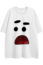 白底23新款夏季百搭潮流时尚印花复古圆领短袖T恤T6089P25控38，男装T恤，电商A268-1
