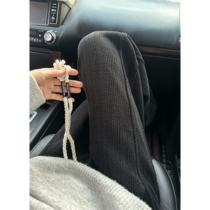 自拍图 YK86035-P35 加绒P40 聚酯纤维 麦穗纹秋冬加绒裤子图片