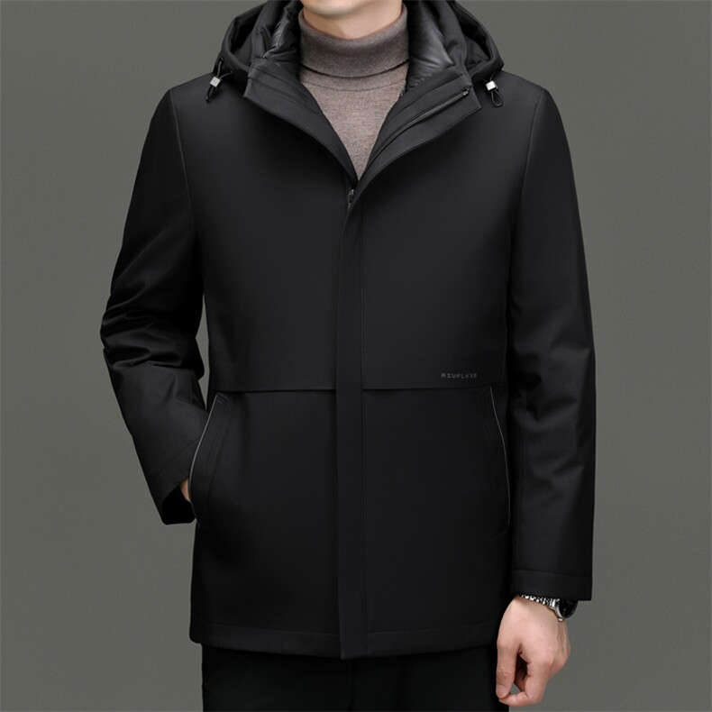 BN23797钱塘2020-2商务百搭冬季厚款中年男士90鹅绒羽绒服P240,男装羽绒服,钱塘207-2
