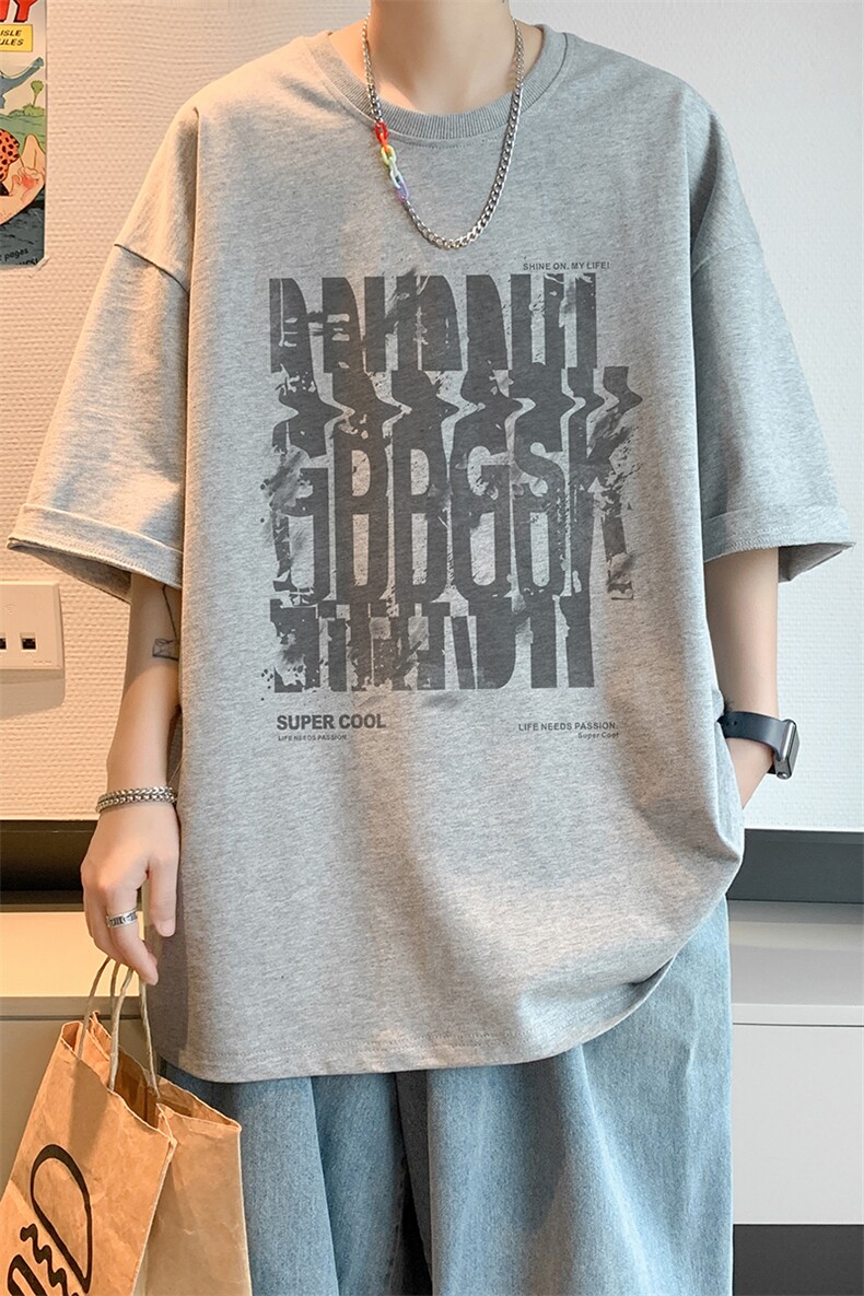 已注册/夏季新款内景时尚大码短袖T恤男潮宽松打底衫DT00585/P25,男装T恤,电商B316