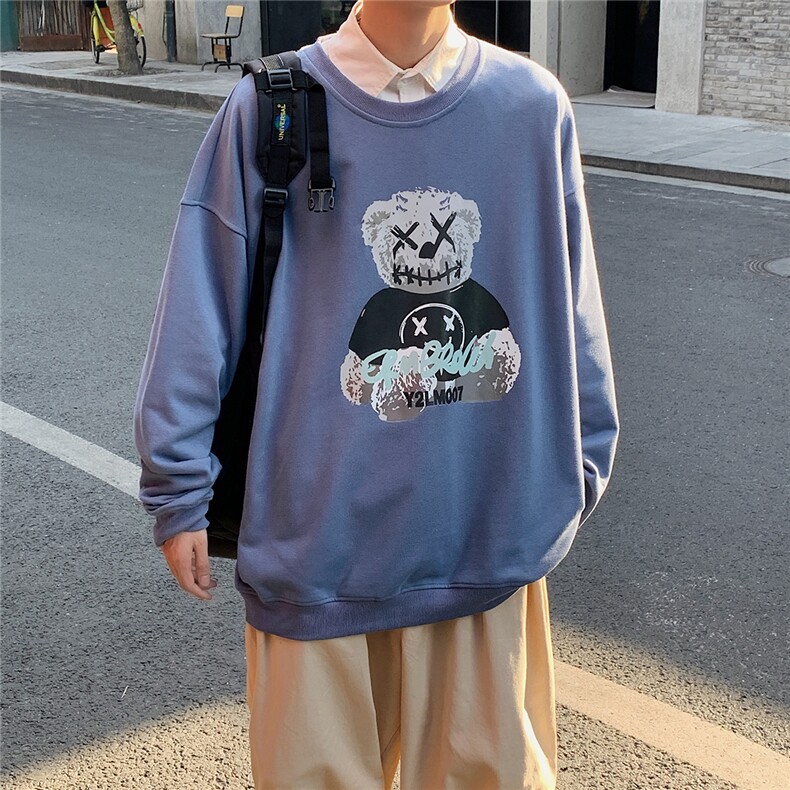 港风中性情侣大码休闲运动套头卫衣男外套7318P25控38，男装卫衣，星座227-7