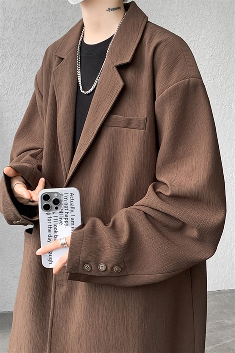8XL-M肌理感西服美式休闲西装外套男复古痞帅高级感衣服XF002P85,男装西服套装,电商B312
