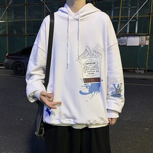 2023春季宽松连帽卫衣男潮流百搭外套WY301P38图片