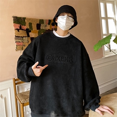 春季季麂皮绒卫衣百搭宽松潮流潮牌长袖上衣外套-JK23101-P45控69，男装卫衣，星座605(原A050)
