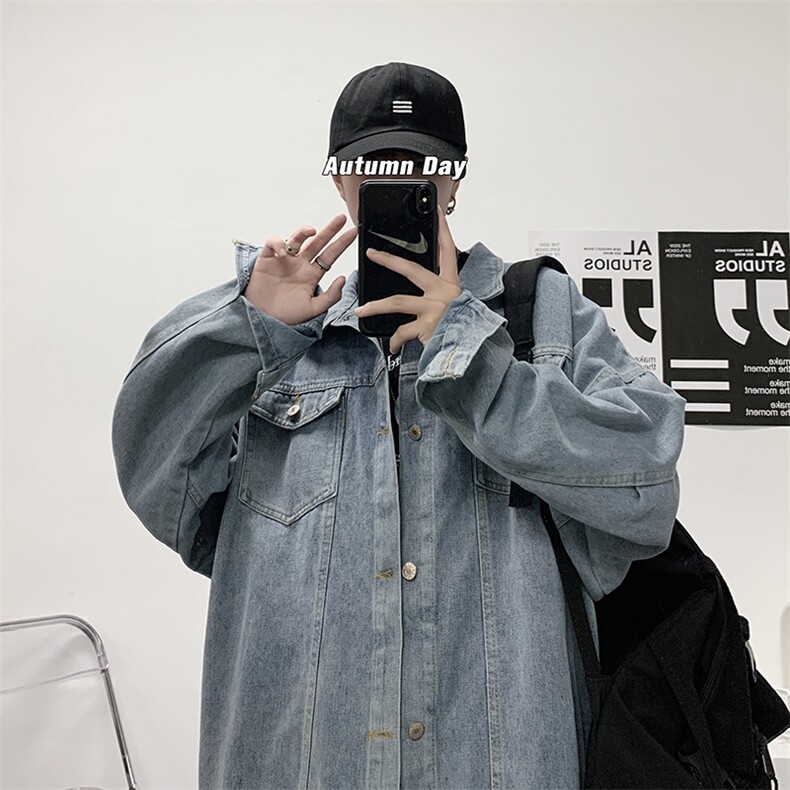 新款牛仔外套韩版潮牌帅气百搭衣服bf港风学生港风夹克男G522-P60图片