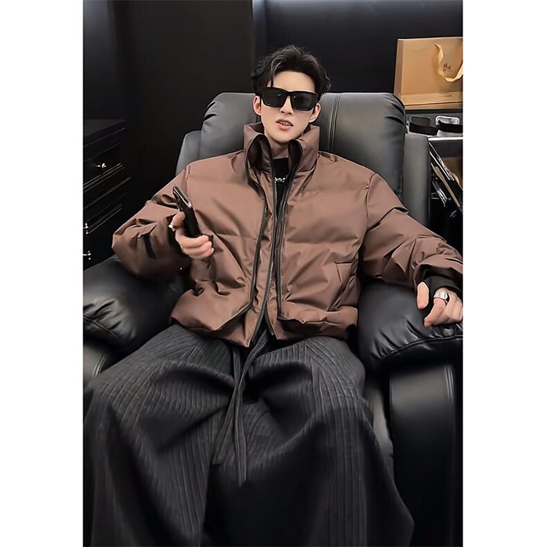 抖音冬季高级立领假两件保暖棉衣棉服外套M211-P128（网图）图片