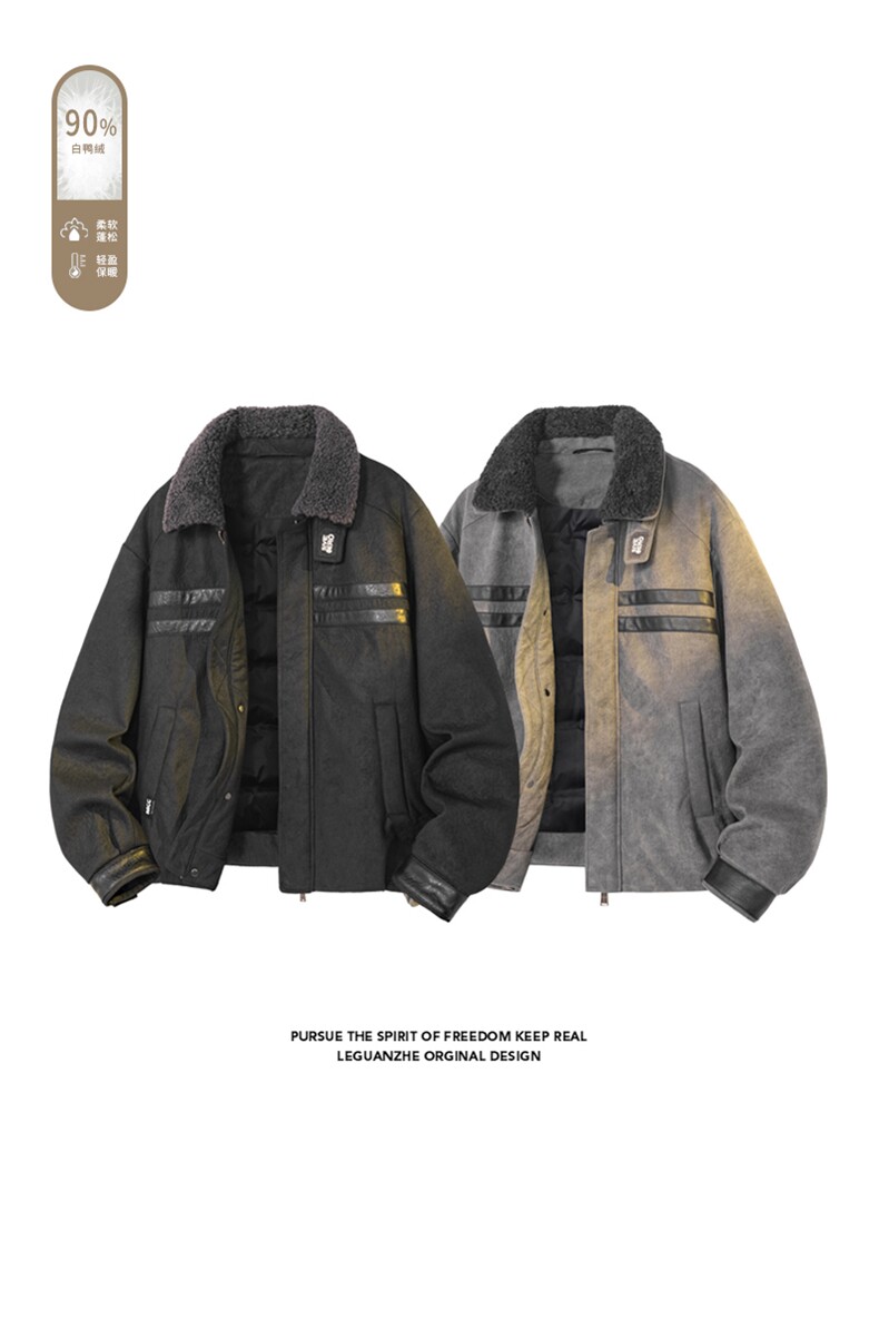 2025冬季新款港风白底大码90%白鸭绒羽绒服M-3XLG9901-特P259,男装羽绒服,电商A022