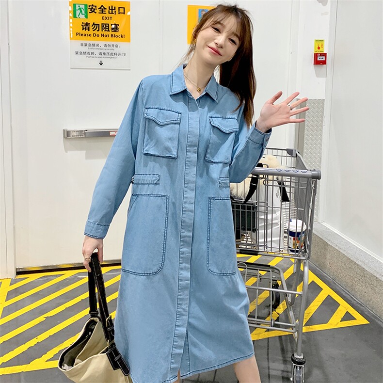 2024年春装宽松工装牛仔连衣裙212A-8821-P135-K188,女装连衣裙,浙宝212A