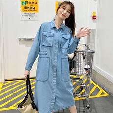 2024年春装宽松工装牛仔连衣裙212A-8821-P135-K188，女装连衣裙，浙宝212A