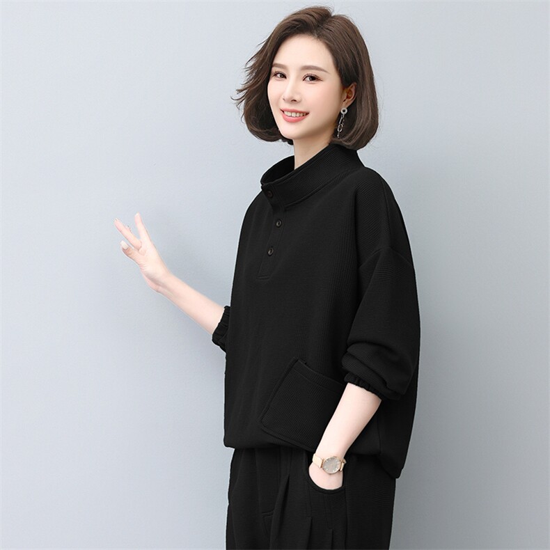 2022新款春秋季宽松显瘦运动卫衣女长袖休闲百搭上衣图片