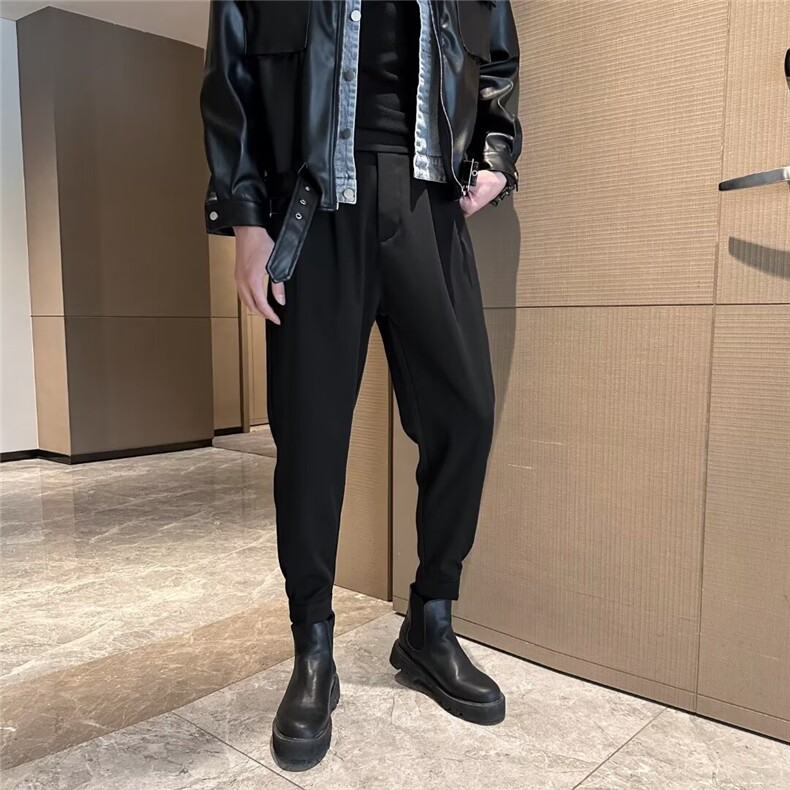 马丁靴束脚裤男韩版潮流高街帅气2024春季新款ins长裤K4942-P41,男装休闲裤,星座412-2