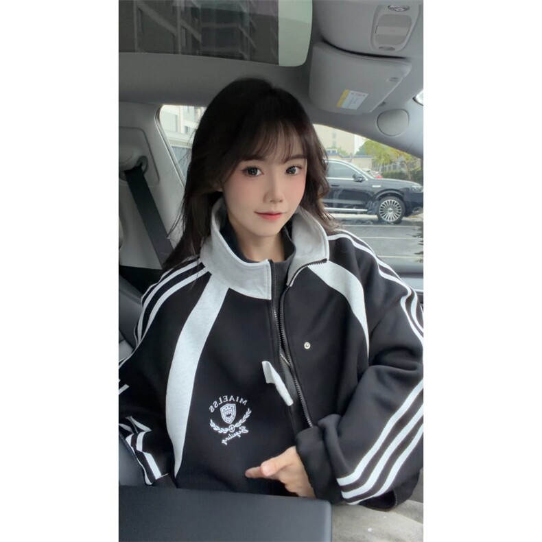 WY10190-特P60420g重磅-高品质-条纹设计感大码保暖卫衣外套男,男装棉衣,电商A059