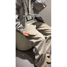 网图弯刀毛呢卫裤男款美式高街cleanfit裤子褶皱工装KZA401-特P52，男装休闲裤，星座1007（原301D）