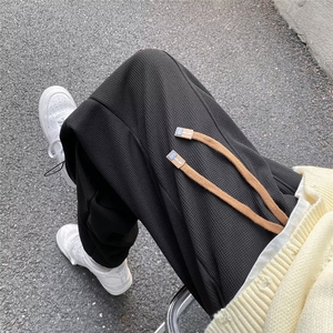 直筒裤子男春秋宽松阔腿运动卫裤潮牌高街痞帅加绒休闲裤DR97-P42图片