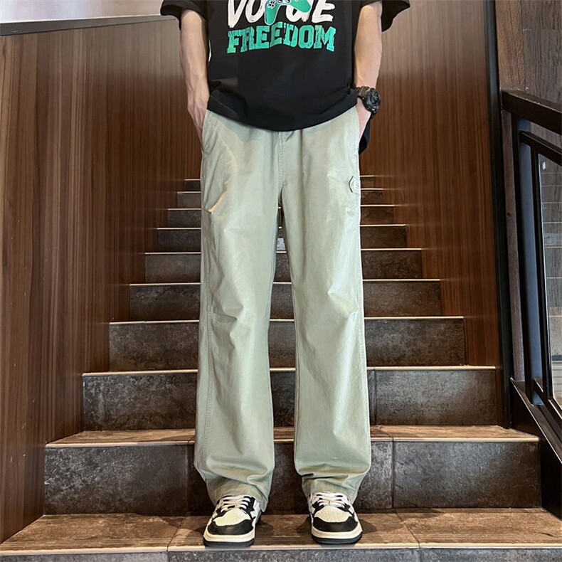 春季新款黑色休闲长裤子纯棉男士阔腿工装裤K8011特P48,男装休闲裤,电商D325