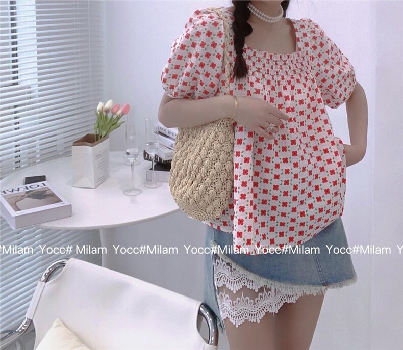 花朵小上衣，超火，其它，谜兰原创