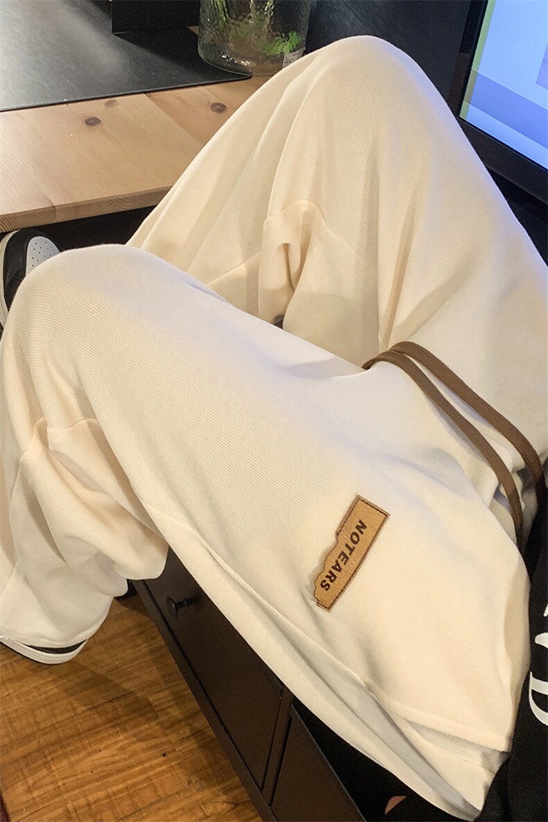 2023秋冬新款港风宽松抽绳束脚休闲裤运动裤K223-P40,男装休闲裤,星座914-3