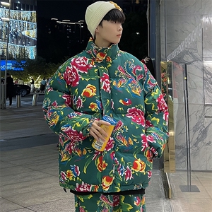 MY203东北大花加厚保暖防寒风汉服棉衣外套机车服棉袄男女潮图片