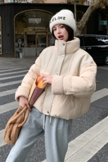 【新款现货】个性拼接羽绒服立领小个子保暖外套99036款P285K388，女装羽绒服，2C316