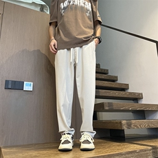 2025春季新款垂感休闲裤男宽松直筒小西裤九分裤纯色百搭K226P55，男装休闲裤，电商B278