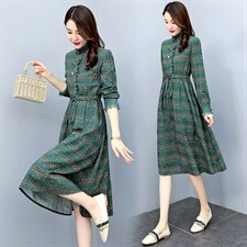 2022年夏季新款碎花连衣裙大方优雅修身显瘦百搭，女装连衣裙，依如秀(原杭风阁)