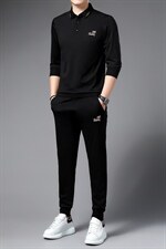 秋季男士休闲运动服套装男中年翻领时尚气质长袖卫衣裤两件套潮流，男装休闲套装，电商B212（原钱塘6029）