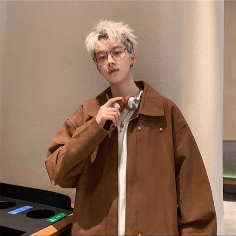 美式复古翻领夹克外套男士,男装夹克,星座506A