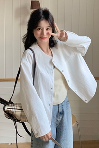 白色港风休闲棒球服外套女春秋2025新款小个子流行爆款高级感夹克图片